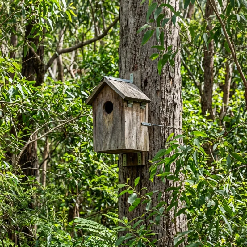 Animal nesting box installed as a humane alternative to a Chelsea roof cavity