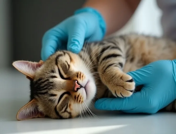 Specialist carefully handling a deceased cat with dignity in Chelsea